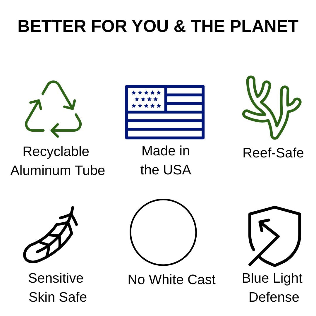 Organic Tinted Face Moisturizer + SPF 30 β 9 Ingredients β No White Cast β Daily Mineral Protection β 2 oz