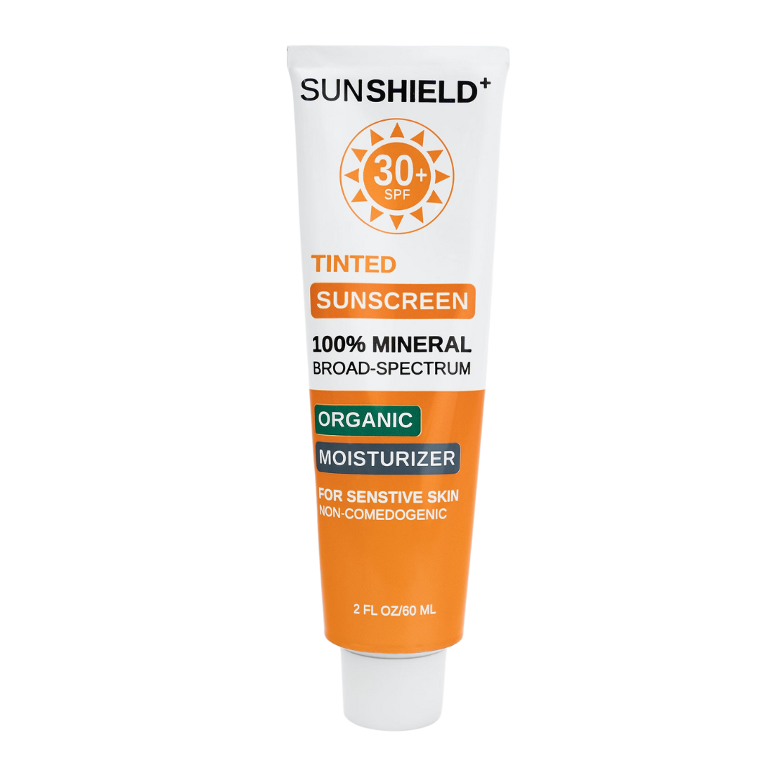 Tinted Sunscreen and Organic Moisturizer β 9 Ingredients β No White Cast β Face-Safe Daily SPF β 2 oz