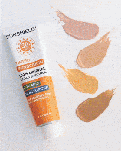 Organic Tinted Face Moisturizer + SPF 30 β 9 Ingredients β No White Cast β Daily Mineral Protection β 2 oz